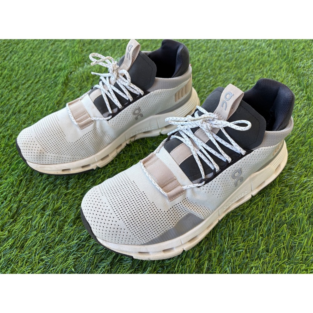 On Running Cloudnova White Grey Sneakers Women 9.5 Men 8 26.98488 CloudTec Shoes